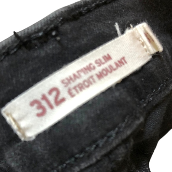 Levi’s 312 Shaping Slim Soft Black Denim Jeans 31 - Picture 15 of 15